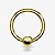 Piercing Captive 10Mm Folheado a Ouro 18K - Imagem 1