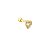 Piercing Coração Pequeno Cravejado Folheado a Ouro 18K - Imagem 1