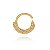 Piercing De Torção Meia Argola 2 Fileiras Abauladas Zircônias Folheado a Ouro 18K - Imagem 1