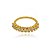 Piercing De Torção Meia Argola Cravejado Ponteiras 8Mm Folheado a Ouro 18K - Imagem 1