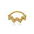 Piercing De Torção Meia Argola Zigzag Cravejado Folheado a Ouro 18K - Imagem 1