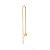 Piercing Earline Fio Venezino Estrela Lisa Folheado a Ouro 18K - Imagem 1