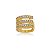 Piercing Fake 3 Fios Cravejados Folheado a Ouro 18K - Imagem 1