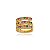 Piercing Fake 3 Fios Cravejados Rainbow Folheado a Ouro 18K - Imagem 2