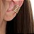 Piercing Fake 5 Fios Bolinhas Folheado a Ouro 18K - Imagem 2