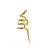Piercing Fake Cobra Folheado a Ouro 18K - Imagem 1