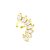Piercing Fake Navetes Cristal Folheado a Ouro 18K - Imagem 2