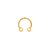 Piercing Ferradura 6Mm Folheado a Ouro 18K - Imagem 1