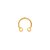 Piercing Ferradura 8Mm Folheado a Ouro 18K - Imagem 1