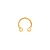 Piercing Ferradura 8Mm Folheado a Ouro 18K - Imagem 1