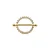Piercing Mamilo Redondo Cravejado Folheado a Ouro 18K - Imagem 1