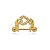 Piercing Meia Argola Helix Corações Lisos E Cravejado Folheado a Ouro 18K - Imagem 2
