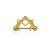 Piercing Meia Argola Helix Fios Trançados Zig Zag Folheado a Ouro 18K - Imagem 1