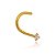 Piercing Nostril Zirc Folheado a Ouro 18K - Imagem 2
