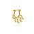 Piercing Pandeiro Argola Lua Lisa Folheado a Ouro 18K - Imagem 1