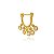 Piercing Pandeiro Argola Zircônias Folheado a Ouro 18K - Imagem 1