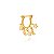 Piercing Pandeiro Estrela E Lua Lisa Folheado a Ouro 18K - Imagem 1