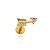 Piercing Setinha Curvada Base Reta Folheado a Ouro 18K - Imagem 1