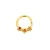 Piercing Torção Florzinha Colorida Folheado a Ouro 18K - Imagem 1