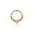 Piercing Torção Trancado Zirc Folheado a Ouro 18K - Imagem 1