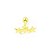 Piercing Tres Estrelas Folheado a Ouro 18K - Imagem 1