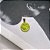 Pingente Carinha Feliz Resina Verde Folheado a Ouro 18k - Imagem 1