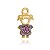 Pingente Menina Cravejada Rosa - Imagem 1