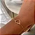 Pulseira Bolinha Pingente Coração Cravejado Folheado a Ouro 18K - Imagem 2