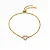 Pulseira Coração Cravejado Folheado a Ouro 18K - Imagem 1
