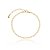 Pulseira Corações Entrelaçados Folheado a Ouro 18K - Imagem 1