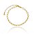 Pulseira Corações Granitados Pequenos Folheado a Ouro 18K - Imagem 1
