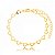 Pulseira Corações Lisos Vazados Unidos Folheado a Ouro 18K - Imagem 1