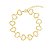 Pulseira Corações Vazado Folheado a Ouro 18K - Imagem 1