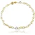 Pulseira Corações Vazado Folheado a Ouro 18K - Imagem 1
