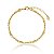 Pulseira Corrente Dupla Cartier E Canutilhos Folheado a Ouro 18K - Imagem 1