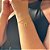 Pulseira Corrente Dupla Pingente Placa Retangular Cruz Vazado Folheado a Ouro 18K - Imagem 1