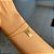 Pulseira Corrente Dupla Pingente Placa Retangular Cruz Vazado Folheado a Ouro 18K - Imagem 2