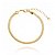 Pulseira Corrente Trançada Laminada Folheado a Ouro 18K - Imagem 1