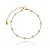 Pulseira Correntinha 11 Pérolas 4Mm Folheado a Ouro 18K - Imagem 1