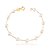 Pulseira Correntinha Cartier Pérolas Formato Coração Folheado a Ouro 18K - Imagem 2