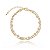 Pulseira Dupla Pérolas 0.5Mm Corrente Singapura Folheado a Ouro 18K - Imagem 2