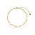 Pulseira Elo Cartier E Redondo Intercalado Folheado a Ouro 18K - Imagem 1