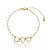 Pulseira Elo Oval 3 Corações Vazados Folheado a Ouro 18K - Imagem 1
