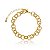 Pulseira Elo Português 8Mm Folheado a Ouro 18K - Imagem 1