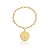 Pulseira Elo Português Pingente Ave Maria Folheado a Ouro 18K - Imagem 1