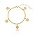 Pulseira Elo Portugues Pingentes São Bento Folheado a Ouro 18K - Imagem 1