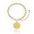 Pulseira Elo Português Pingentes São Bento Folheado a Ouro 18K - Imagem 1