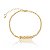 Pulseira Elo Português Placa Gratidão Folheado a Ouro 18K - Imagem 1