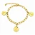 Pulseira Elos Pingentes Medalha Nossa Senhora Aparecida Folheado a Ouro 18K - Imagem 1