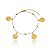 Pulseira Moedas Coração Coroa Olho E Cruz Folheado a Ouro 18K - Imagem 1